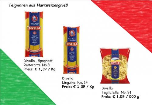 Nudeln von Divella - Spaghetti Ristorante, Linguine und Linguine